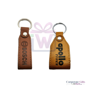 Brand Logo Printed Leather Keyring for Branding