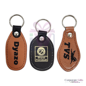 Flat Leather Keychain