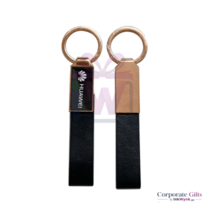 PU Metal Leather Printed Keychain
