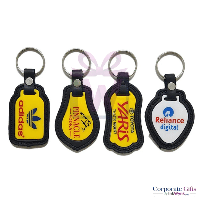 Promotional Plastic Keychain with Metal Ring