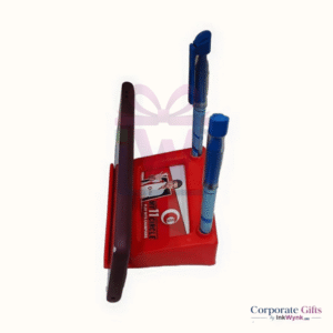 Promotional Plastic Paperweight with Mobile Stand and Pen Holder