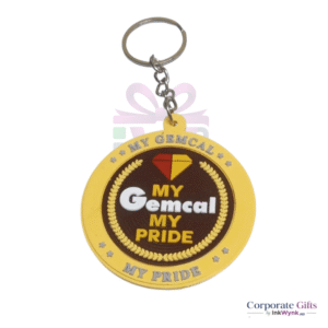 Silicone Rubber Keychain Both Side Printed 10mm