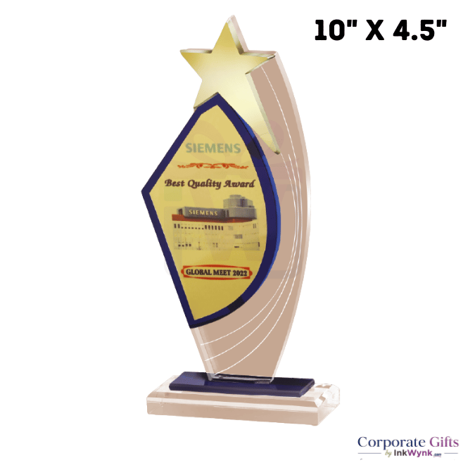 Modern Acrylic Award with Cutsom Print