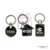 Promotional Logo Marked Metal Keychain Black